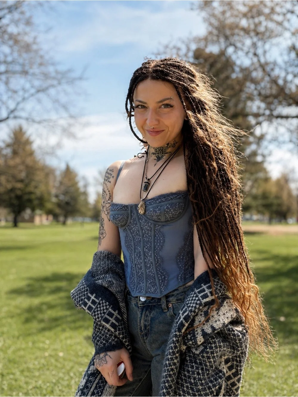 JALIZA braided wig with human hair ends
